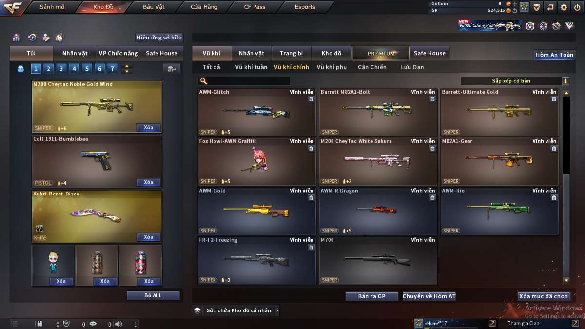 shop acc cf uy tin gia re